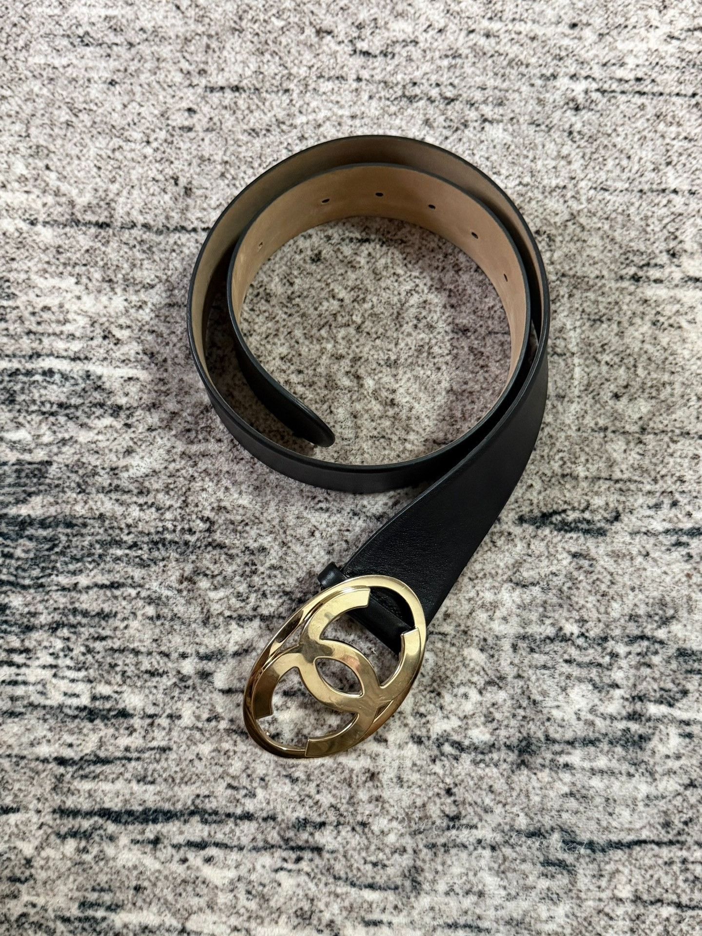 Chanel Chanel CC Logo Gold Buckle Belt Size ONE SIZE - 1 Thumbnail