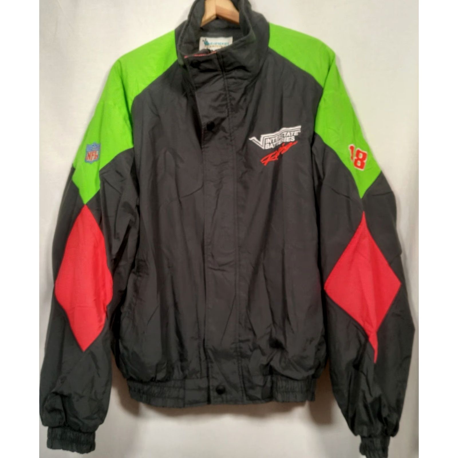 NASCAR VINTAGE Motorsport Traditions NASCAR Jacket XL Men Black Short Zip Joe Gibbs Racing Interstate Batteries 1/4 Zip Logo Embroidered Size US XL / EU 56 / 4 - 2 Thumbnail