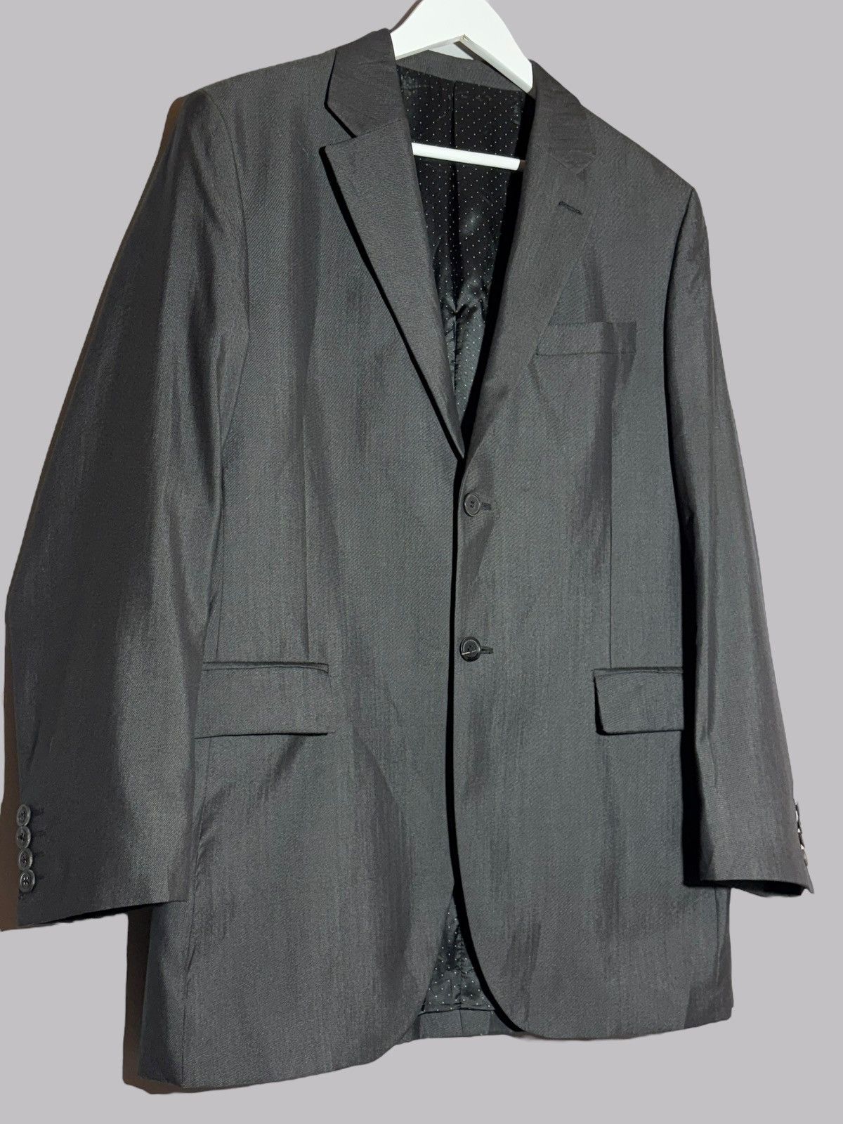 Givenchy Givenchy Paris Shiny Charcoal Grey Blazer Wool Silk Jacket Size 50R - 2 Thumbnail