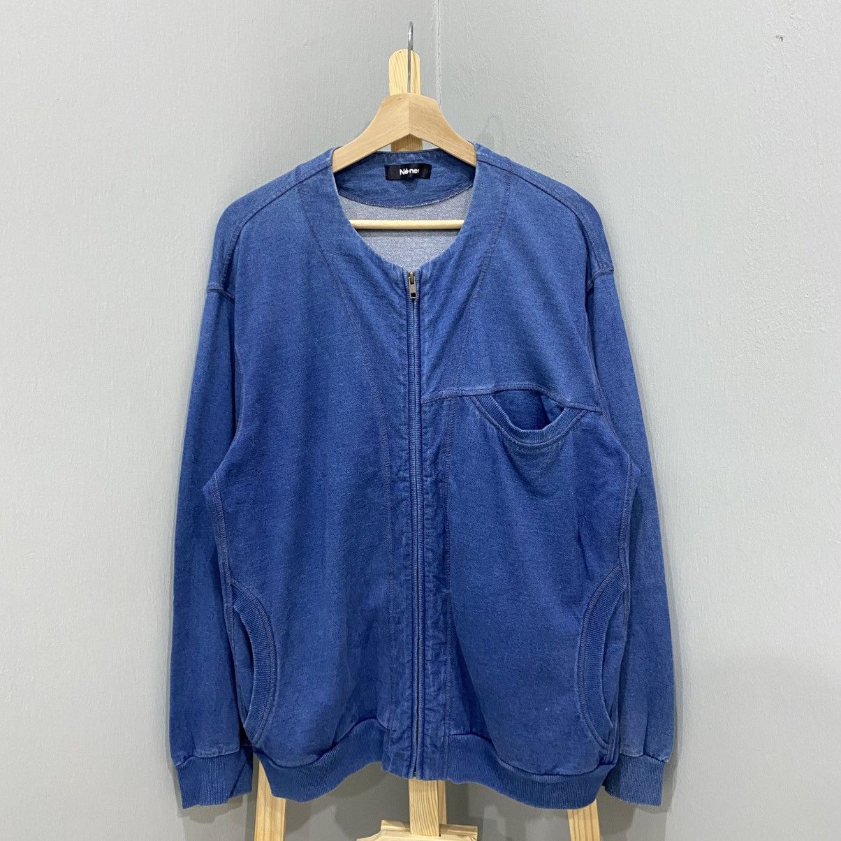 Ne-Net Vintage Ne-Net (Issey Miyake) Indigo Dye Full-Zip Sweatshirt Size US L / EU 52-54 / 3 - 1 Thumbnail