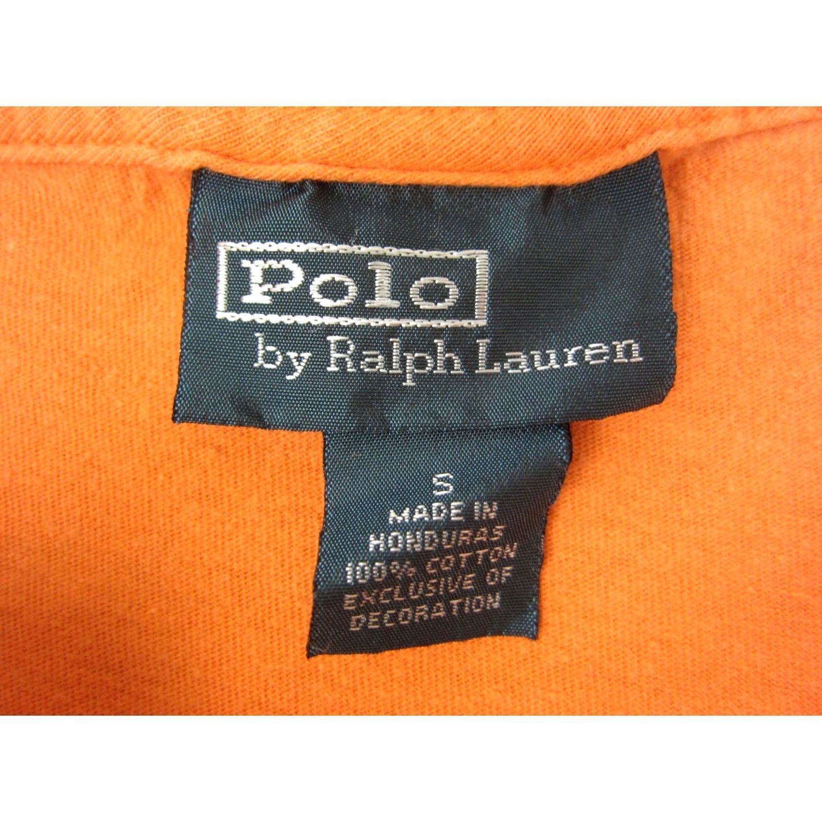 Polo Ralph Lauren Polo Ralph Lauren Shirt Mens Small Orange Blue Pony Short Sleeve Size US S / EU 44-46 / 1 - 5 Thumbnail