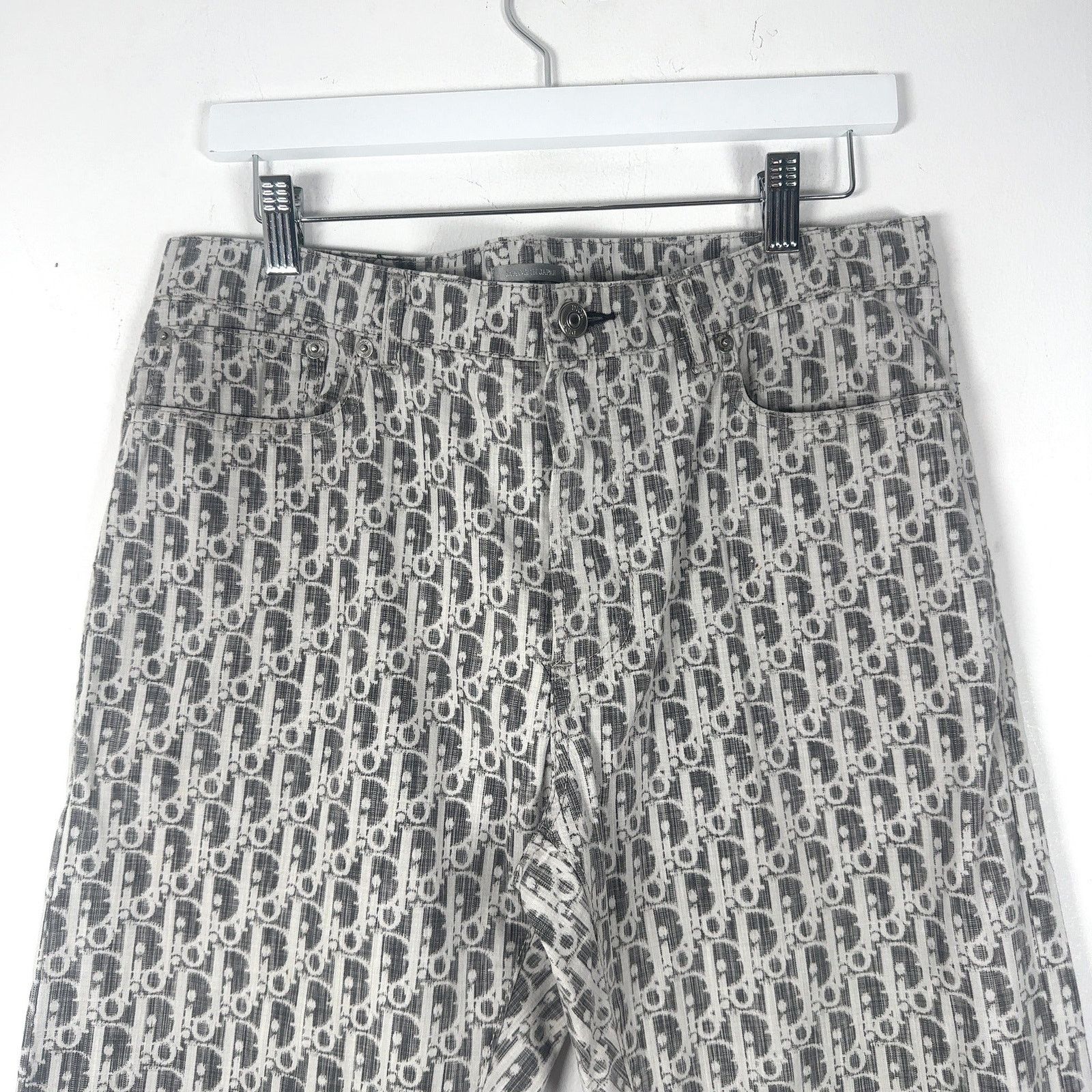 Dior Dior Grey Jacquard Washed Denim Jeans Size US 32 / EU 48 - 2 Thumbnail