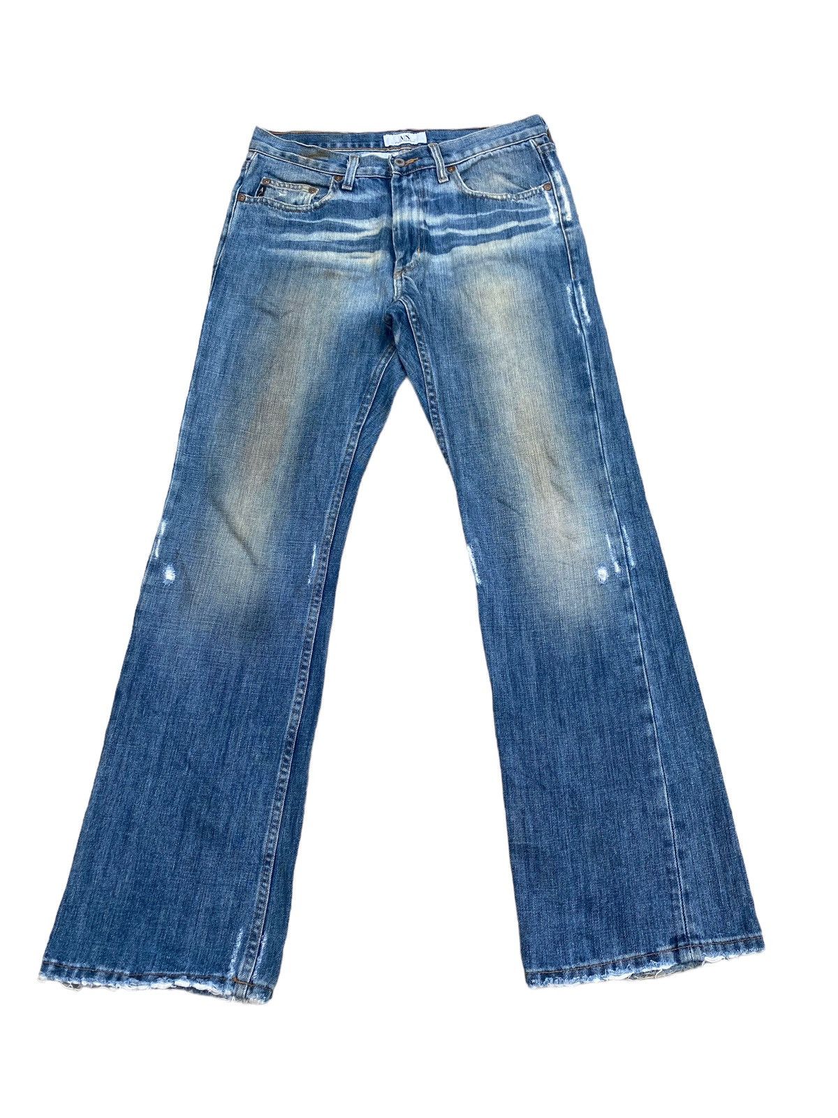 Armani Exchange Armani Exchange Ripped and Distressed Flare Pant Size US 32 / EU 48 - 1 Thumbnail