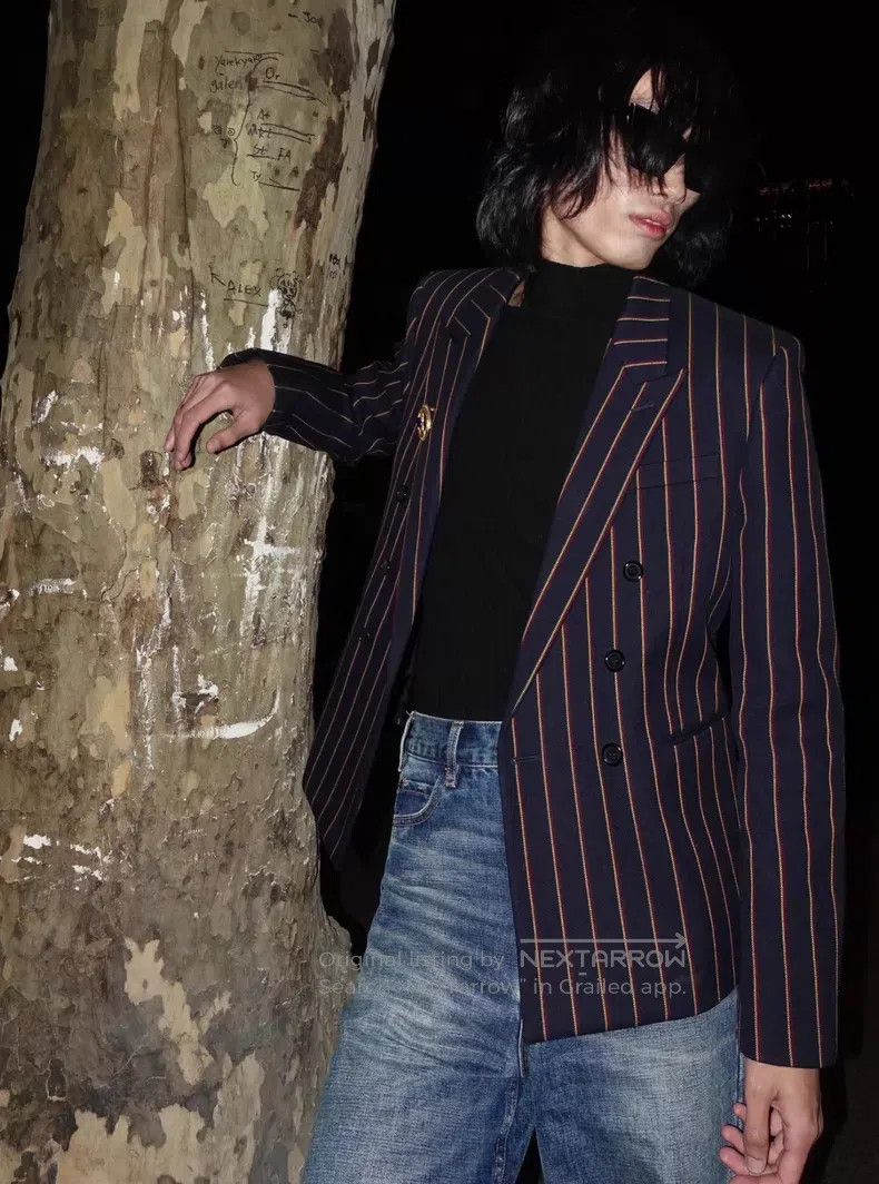 Saint Laurent Paris Saint Laurent Paris Striped double-breasted men's suit Size US M / EU 48-50 / 2 - 3 Thumbnail