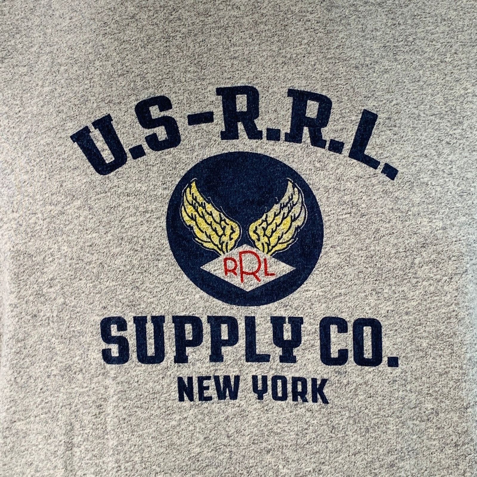 Ralph Lauren RRL by RALPH LAUREN Size XL Grey Logo Cotton Jersey T-shirt Size US XL / EU 56 / 4 - 2 Thumbnail