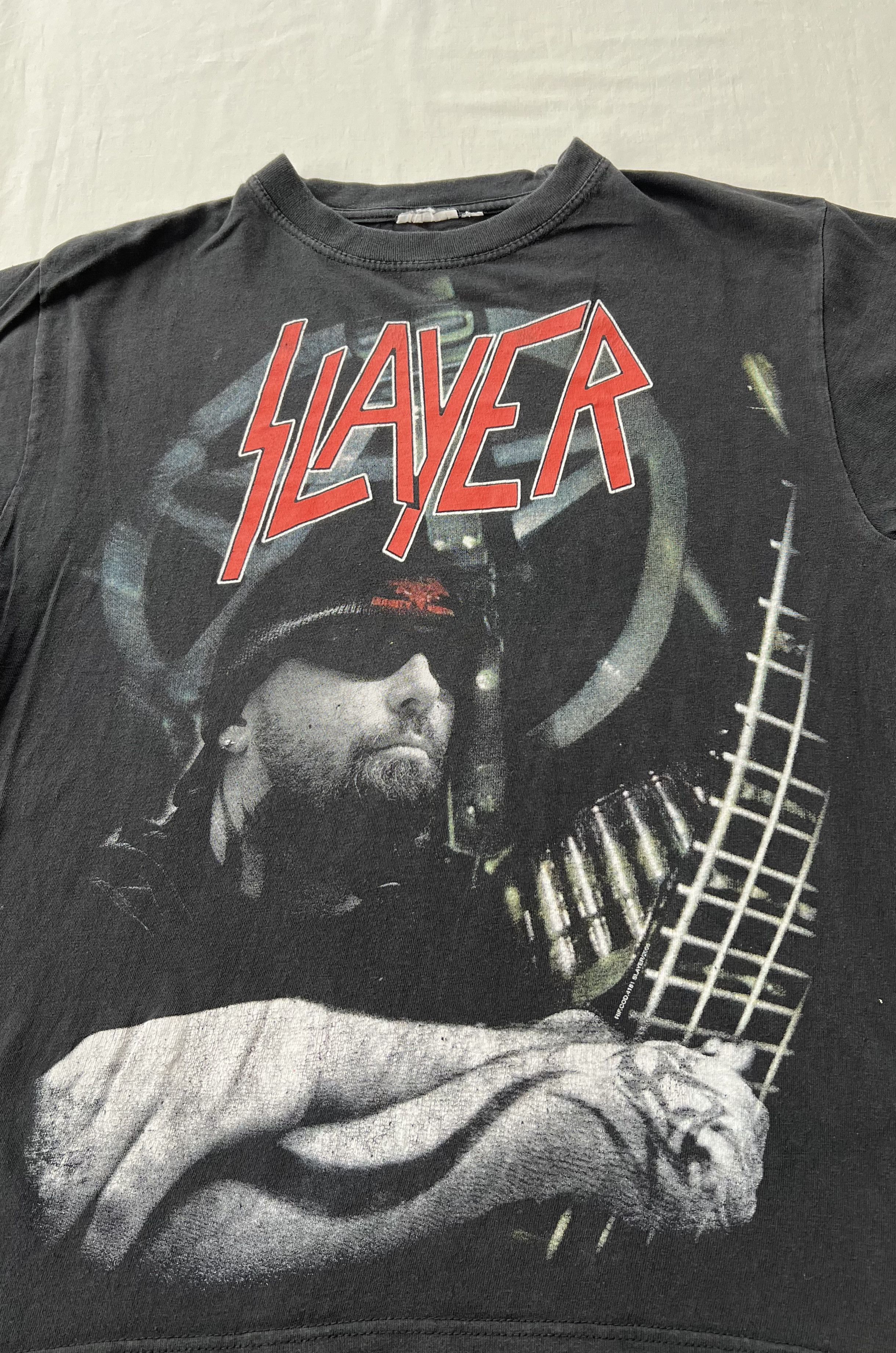 Vintage 2005 Slayer Serial Killer Thrash Metal Black T-shirt, image size:2440x3684