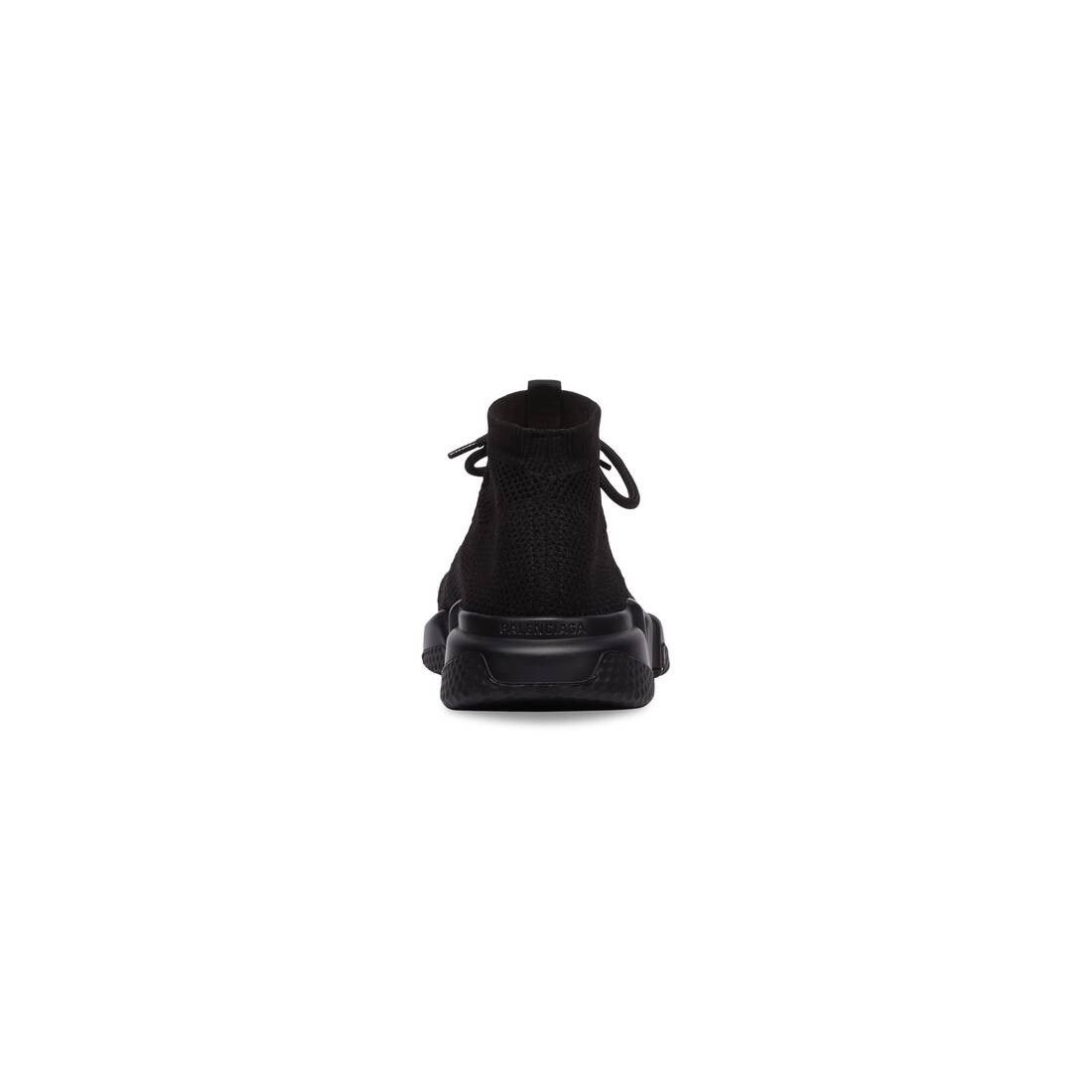 Balenciaga o1bcso1str1225 Speed Lace-Up Recycled Knit Sneakers in Black Size US 14 / EU 47 - 3 Thumbnail