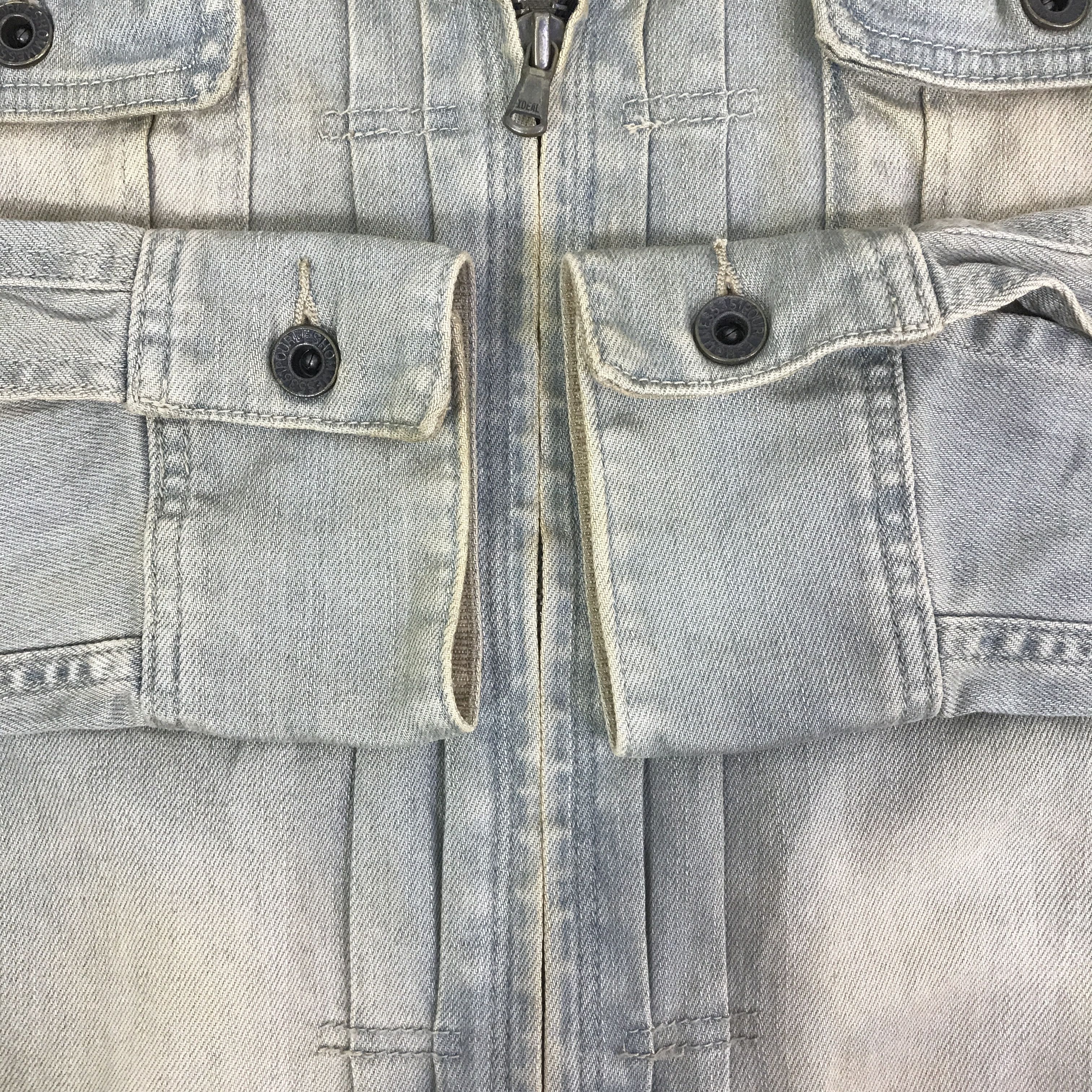5351 POUR LES HOMMES 5351 VTG POUR LES HOMMES RUSTY DESIGN DENIM JACKET K86B16 Size US L / EU 52-54 / 3 - 7 Thumbnail