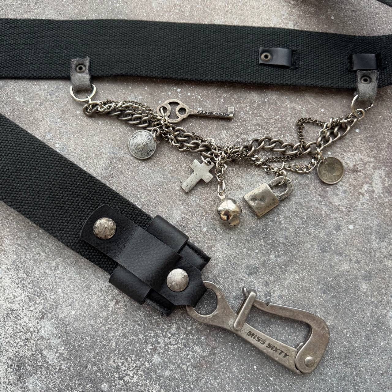 Miss Sixty RARE Miss Sixty Vintage Avant Garde Gothic Belt With Chain Size ONE SIZE - 10 Thumbnail