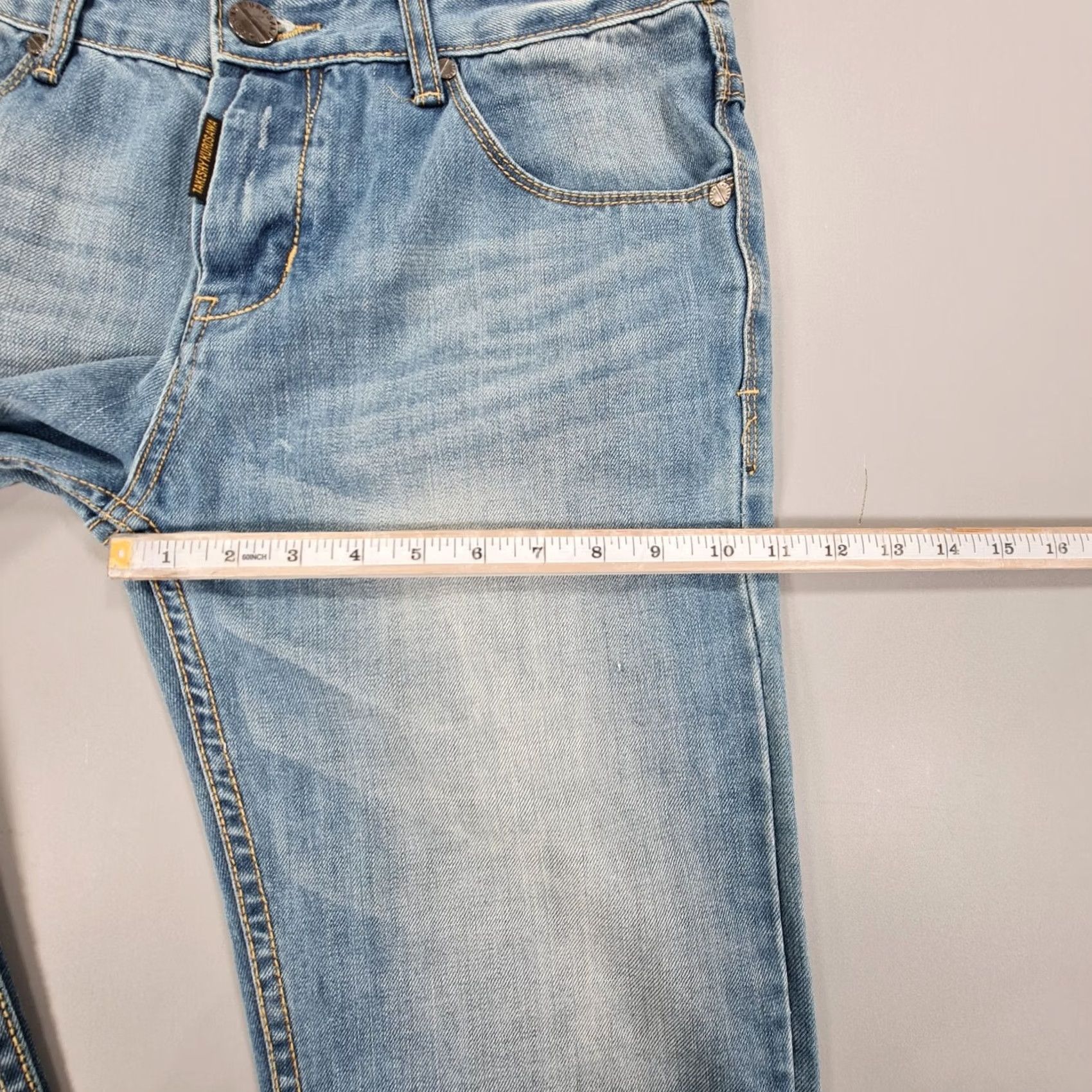 Takeshy Kurosawa Takeshy Kurosawa Jeans Blue W31 L30 Straight Hip Hop Distressed Denim Jeans Mens Regular Size US 31 - 7 Thumbnail