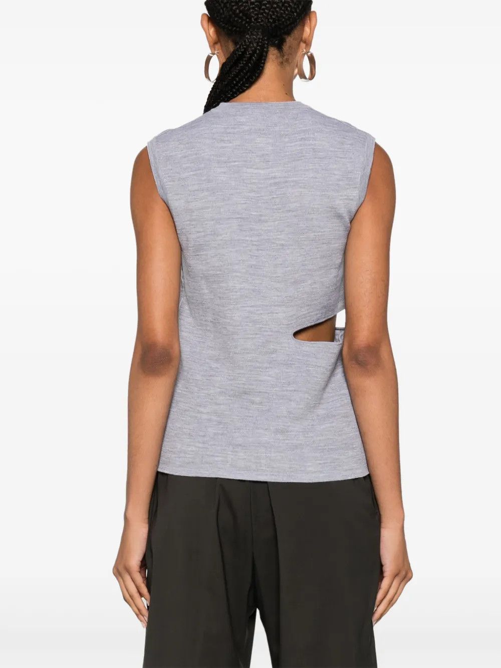 Fendi o1y0925 Sleeveless Sweater in Gray Size M / US 6-8 / IT 42-44 - 5 Thumbnail