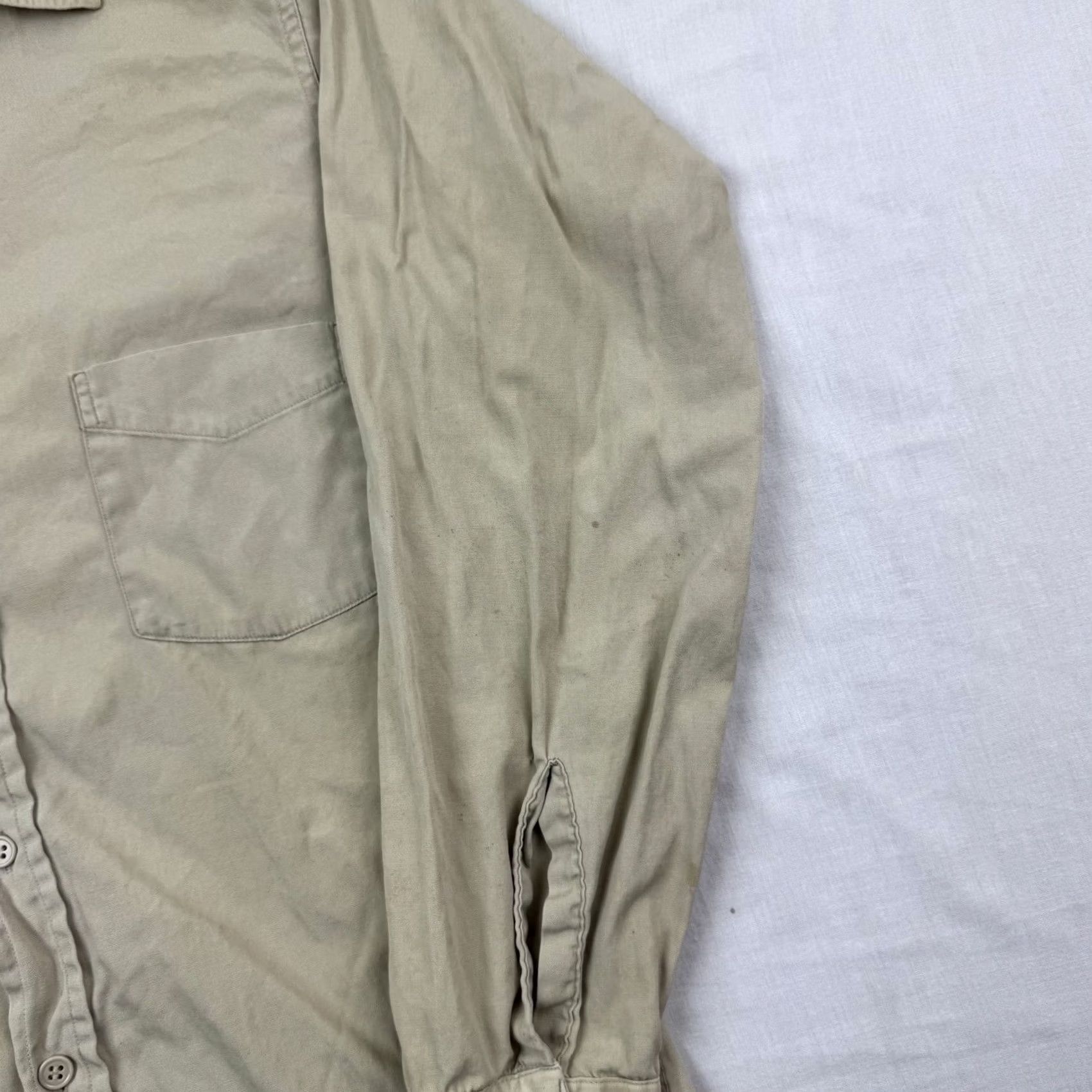 Vintage VINTAGE Army USMC Military Button Up Shirt Adult Medium 1950s True Vintage Beige Mens Size US M / EU 48-50 / 2 - 3 Thumbnail