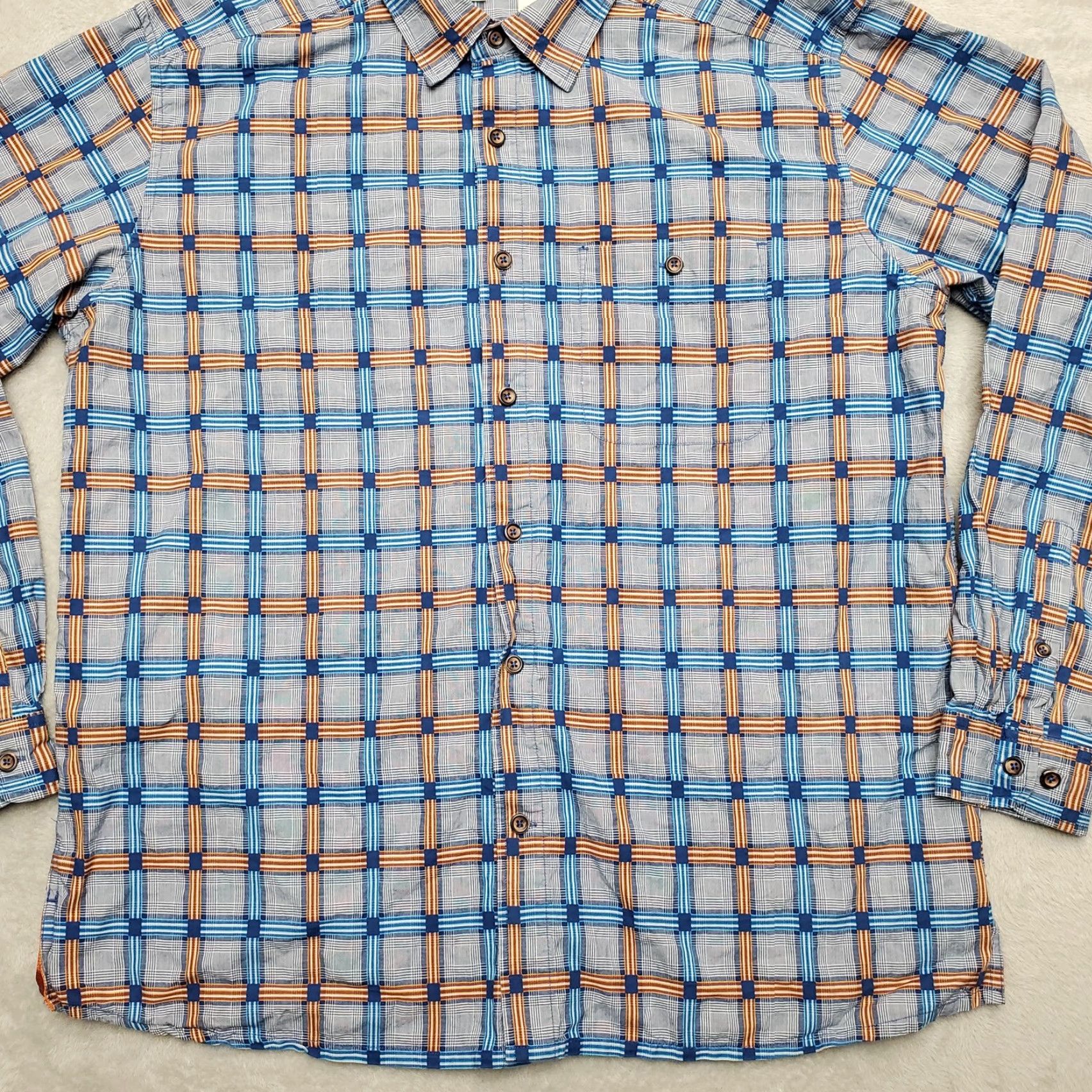 The Territory Ahead The Territory Ahead Shirt Mens L Blue Orange 100% Cotton Long Sleeve Casual Shirt Size US L / EU 52-54 / 3 - 3 Thumbnail