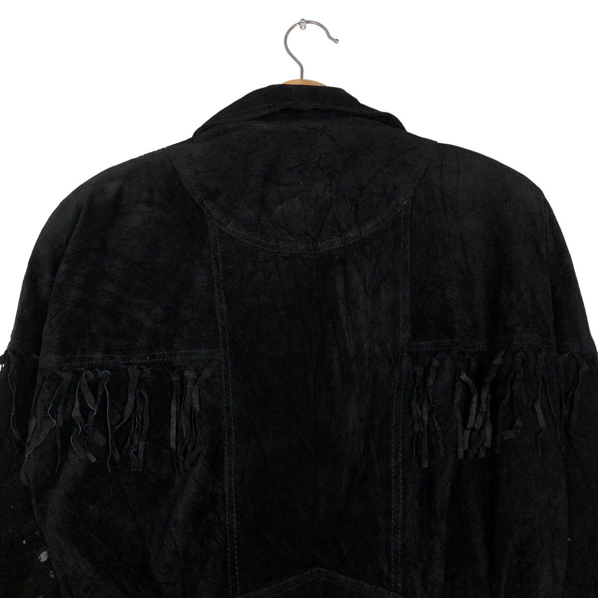 Genuine Leather 🔥Rich Black Biker Jacket Asymmetric Zipper Unsetsu Kapital Size US M / EU 48-50 / 2 - 9 Thumbnail