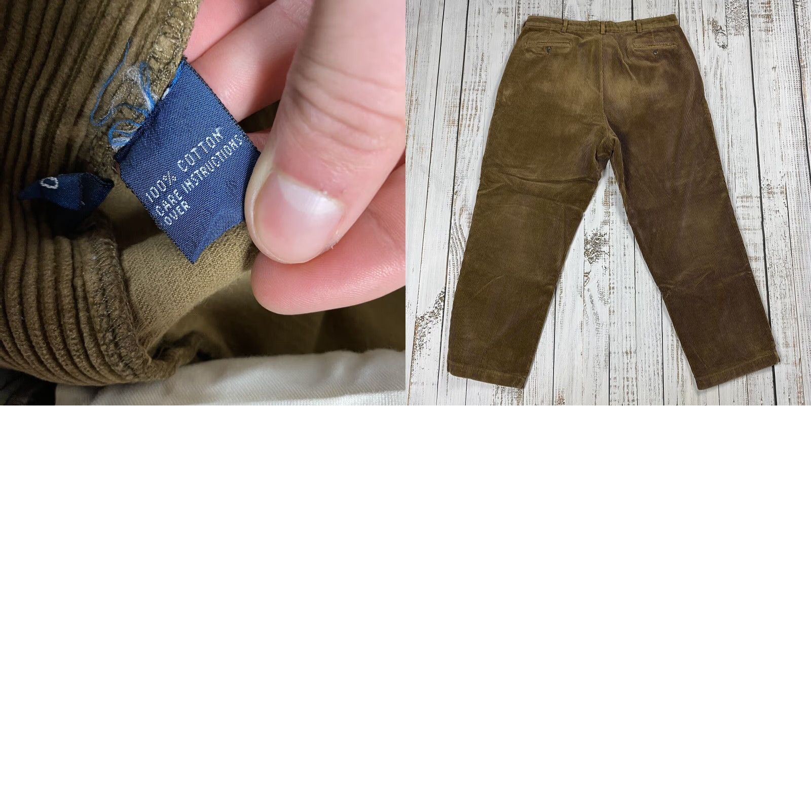 Polo Ralph Lauren VINTAGE Polo Ralph Lauren Corduroy Pants Brown 90s 80s POLO RL Pants Men 40 Regular Brown Corduroy Casual Belt Loops Straight leg Mens Size US L / EU 52-54 / 3 - 8 Thumbnail