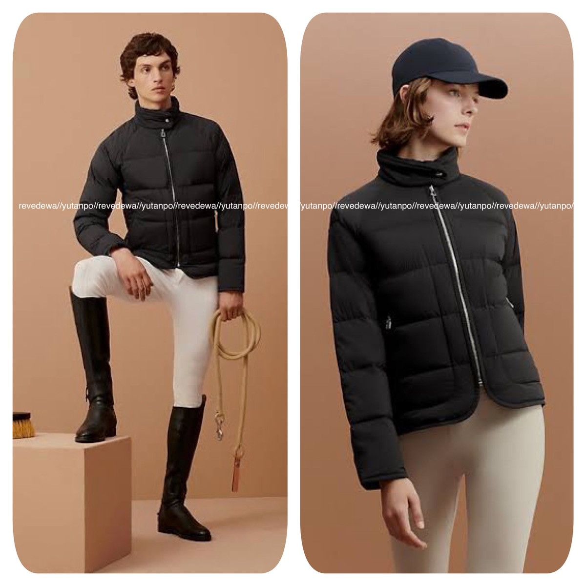 Hermes Hermes W-ZIP padded nylon jacket XL black HERMES puffer Size US XL / EU 56 / 4 - 4 Thumbnail