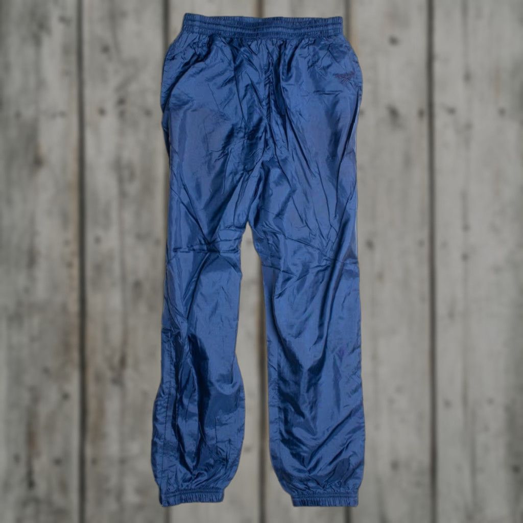 Reebok VINTAGE Reebok Blue Track Pants Medium Athletic Joggers Retro Sportswear Size US 31 - 1 Thumbnail