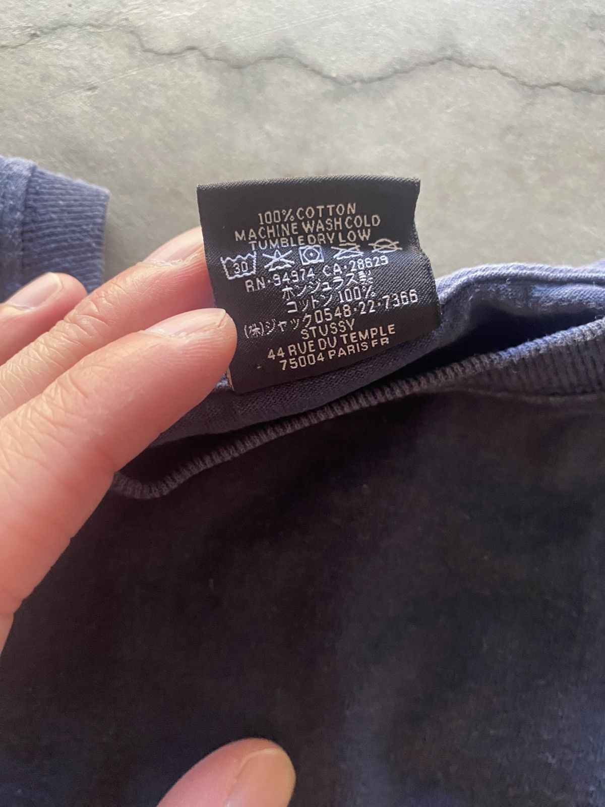 Stussy × Vintage Stussy Navy Script Tee Size US XL / EU 56 / 4 - 4 Thumbnail