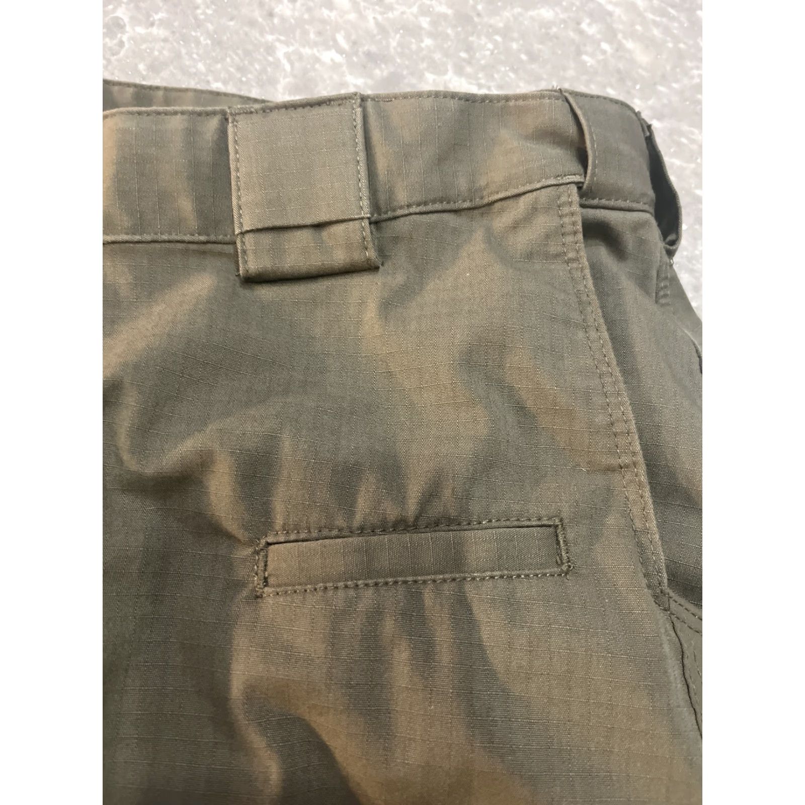 Vintage 5.11 Tactical Taclite Pants Cargo Olive Green 42x34 Men Regular Straight Pockets Belt Loops Zip Cotton Polyester Ripstop Military Utility Size US 42 / EU 58 - 3 Thumbnail