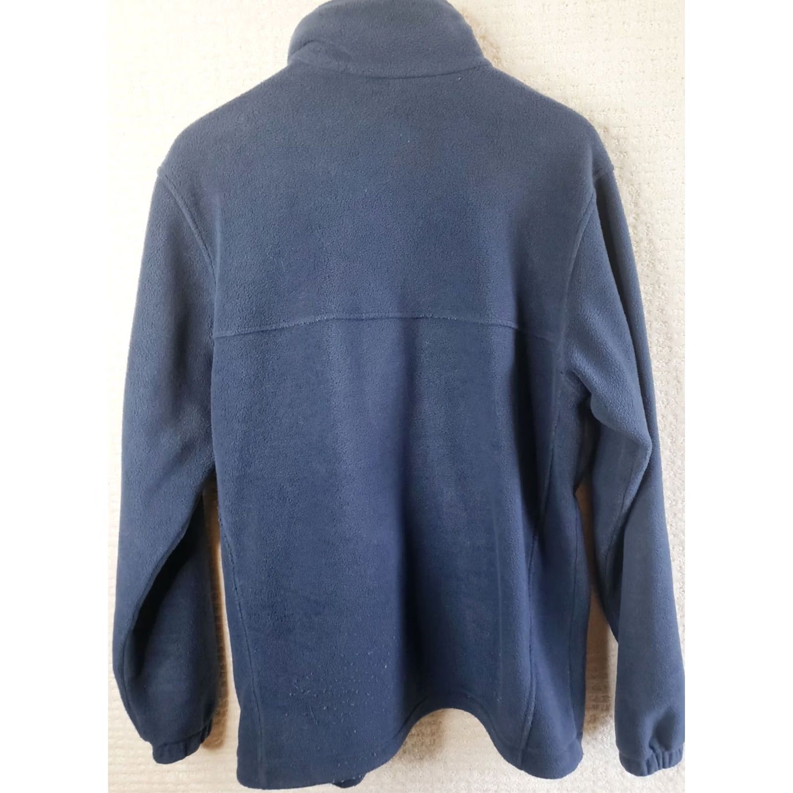 Vintage Columbia Fleece Jacket Men's L Navy Blue Solid Full Zip Long Sleeves Mock Neck Mens Jacket Size US L / EU 52-54 / 3 - 5 Thumbnail
