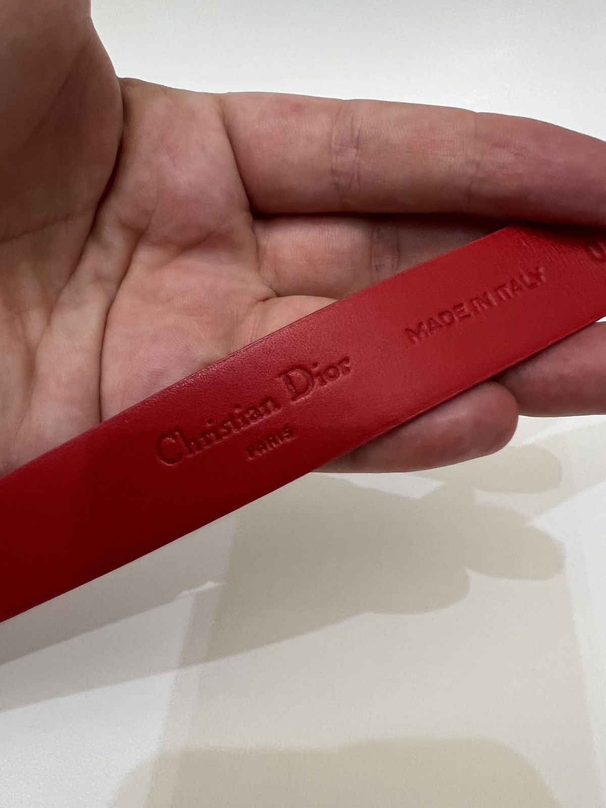 Dior Dior Red Leather belt Women’s Size 42 Size ONE SIZE - 5 Thumbnail