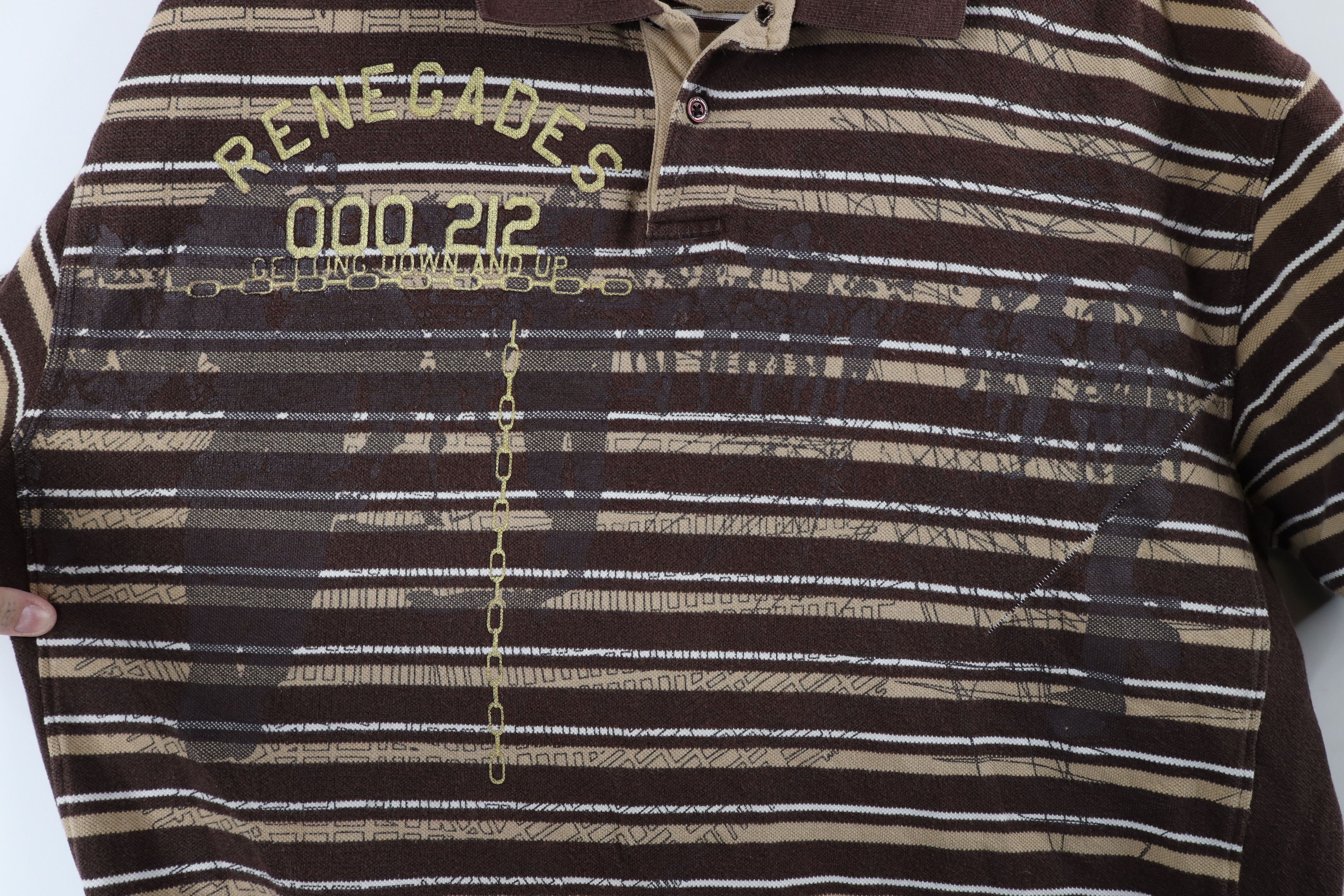 Marithe + Francois Girbaud × Vintage Vintage 90s Marithe Francois Girbaud Striped Polo Shirt Size US XL / EU 56 / 4 - 5 Thumbnail