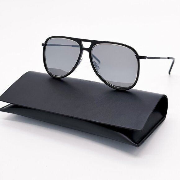 Saint Laurent Paris NEW SAINT LAURENT CLASSIC 11 RIM 002 AVIATOR UNISEX BLACK SU Size ONE SIZE - 1 Thumbnail