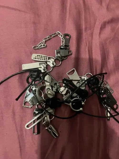 Designer Cyber Punk Zipper Necklace Chain Size ONE SIZE - 5 Thumbnail