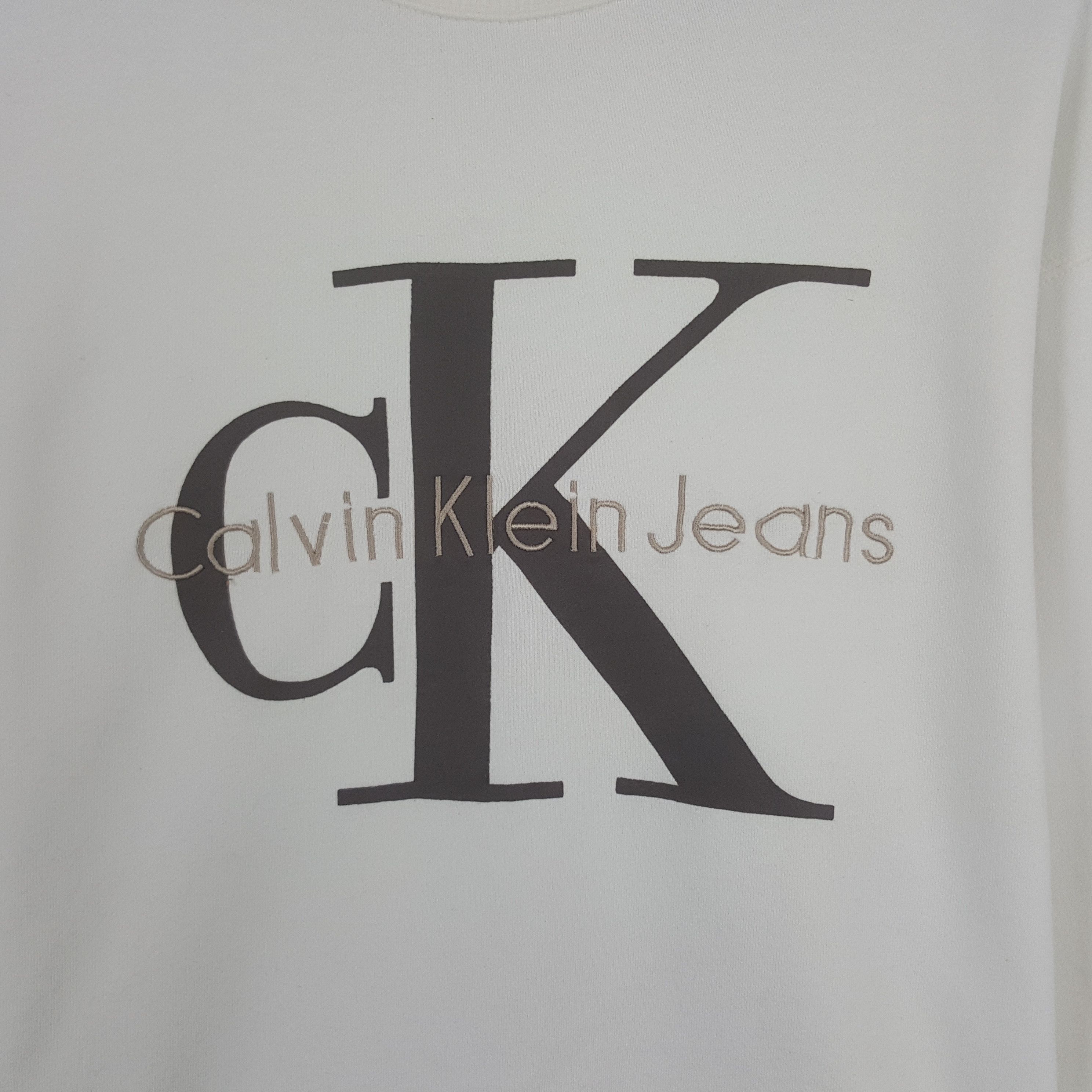 Calvin Klein × Vintage Vintage Calvin Klein Jeans Sweatshirt Size US M / EU 48-50 / 2 - 2 Thumbnail