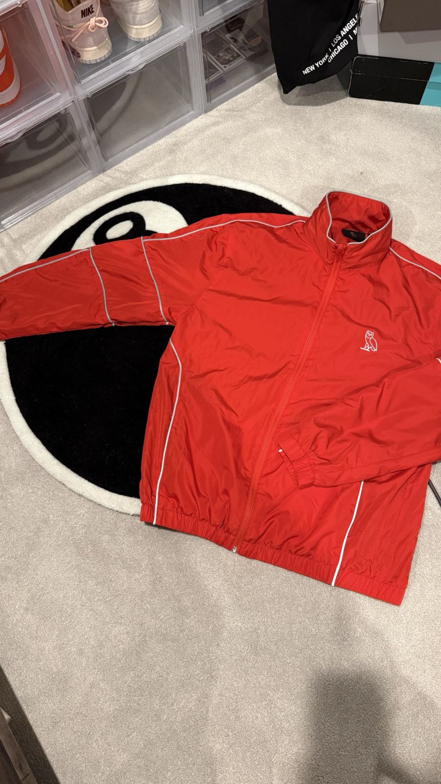October's Very Own OVO Red Windbreaker Jacket Size US XL / EU 56 / 4 - 3 Thumbnail