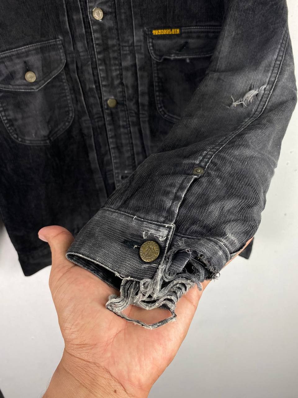 Japanese Brand tenderloin japanese brands corduroy denim jacket distressed Size US L / EU 52-54 / 3 - 9 Thumbnail