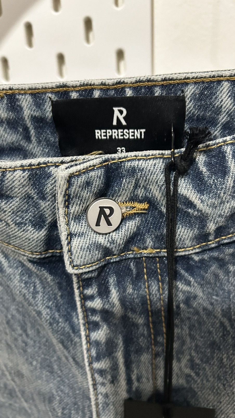 Represent Clo. Represent R3 Distressed Baggy Jeans Blue W33 – Premium Size US 33 - 6 Thumbnail
