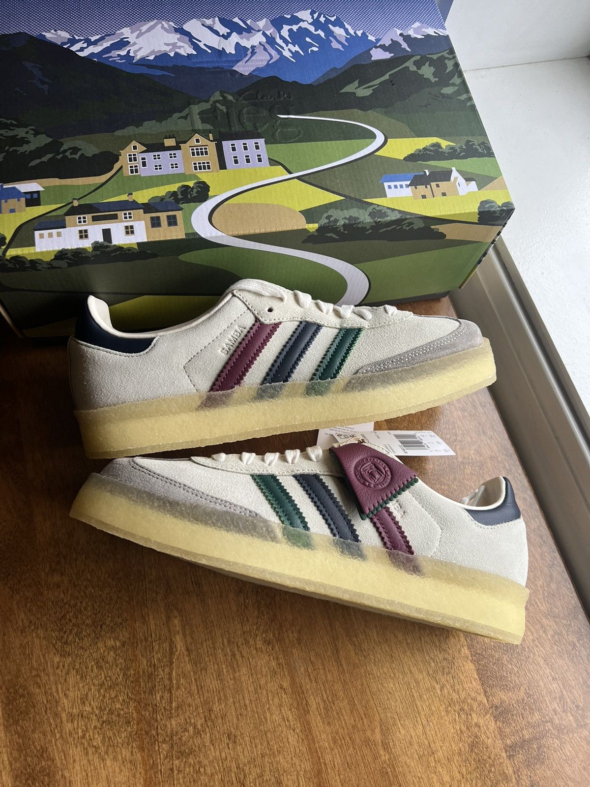 adidas gazelle silver green womens Adidas x Kith x Clarks Unisex 8th Street Samba Shadow Green Low Top Sneakers main image 1