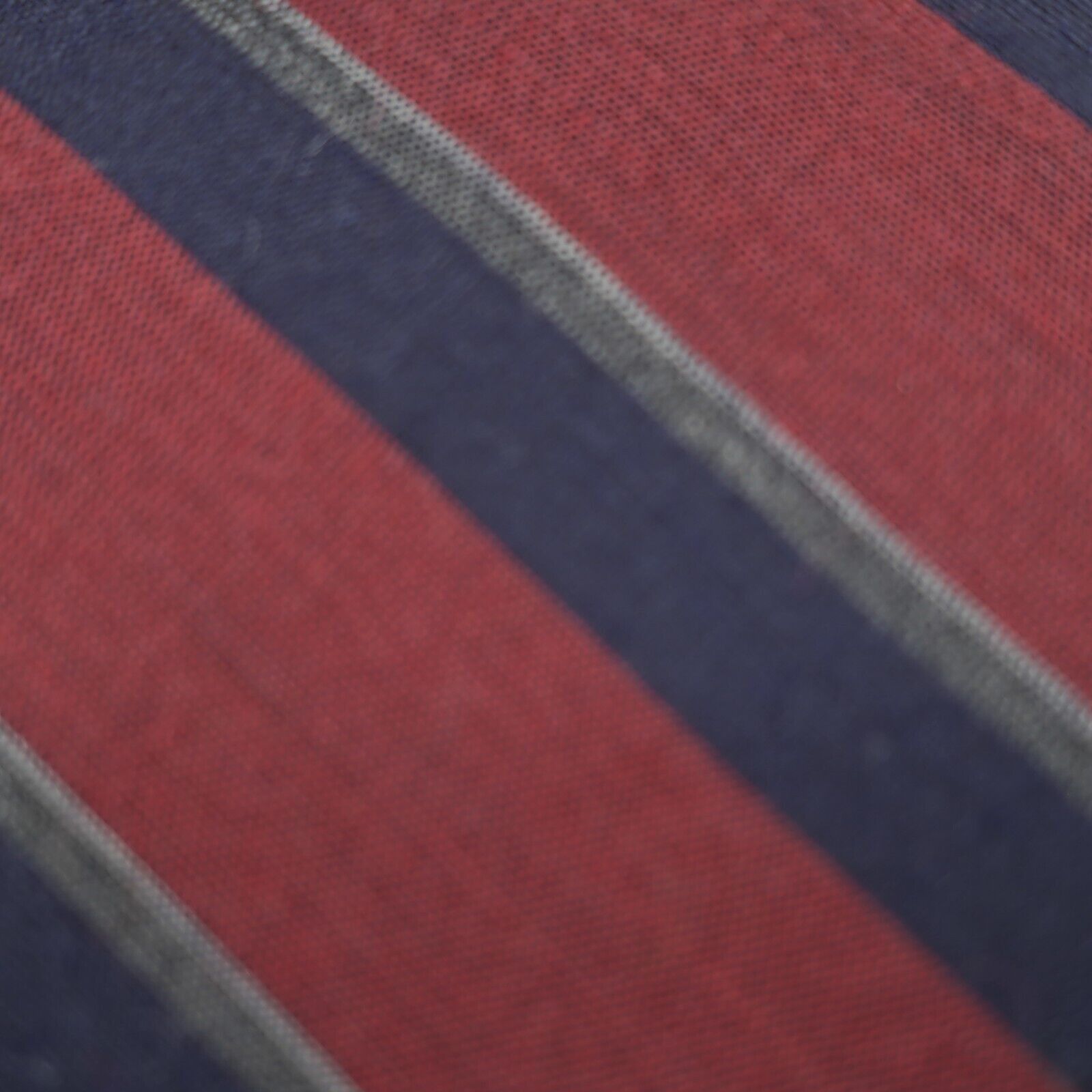 Other Resilio Red Blue Stripe Woven Short Skinny Wool Silk Tie Size ONE SIZE - 2 Thumbnail