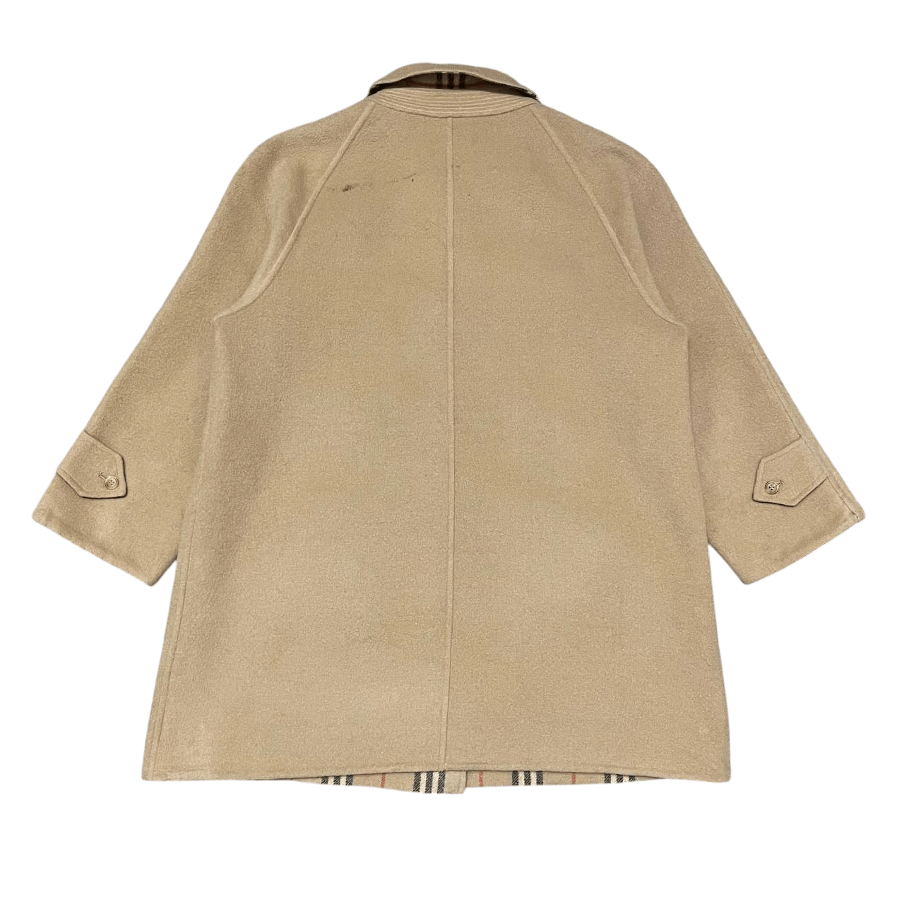 Burberry Vintage 90's Burberry Nova Check Reversible Wool Coat Size US M / EU 48-50 / 2 - 16 Thumbnail