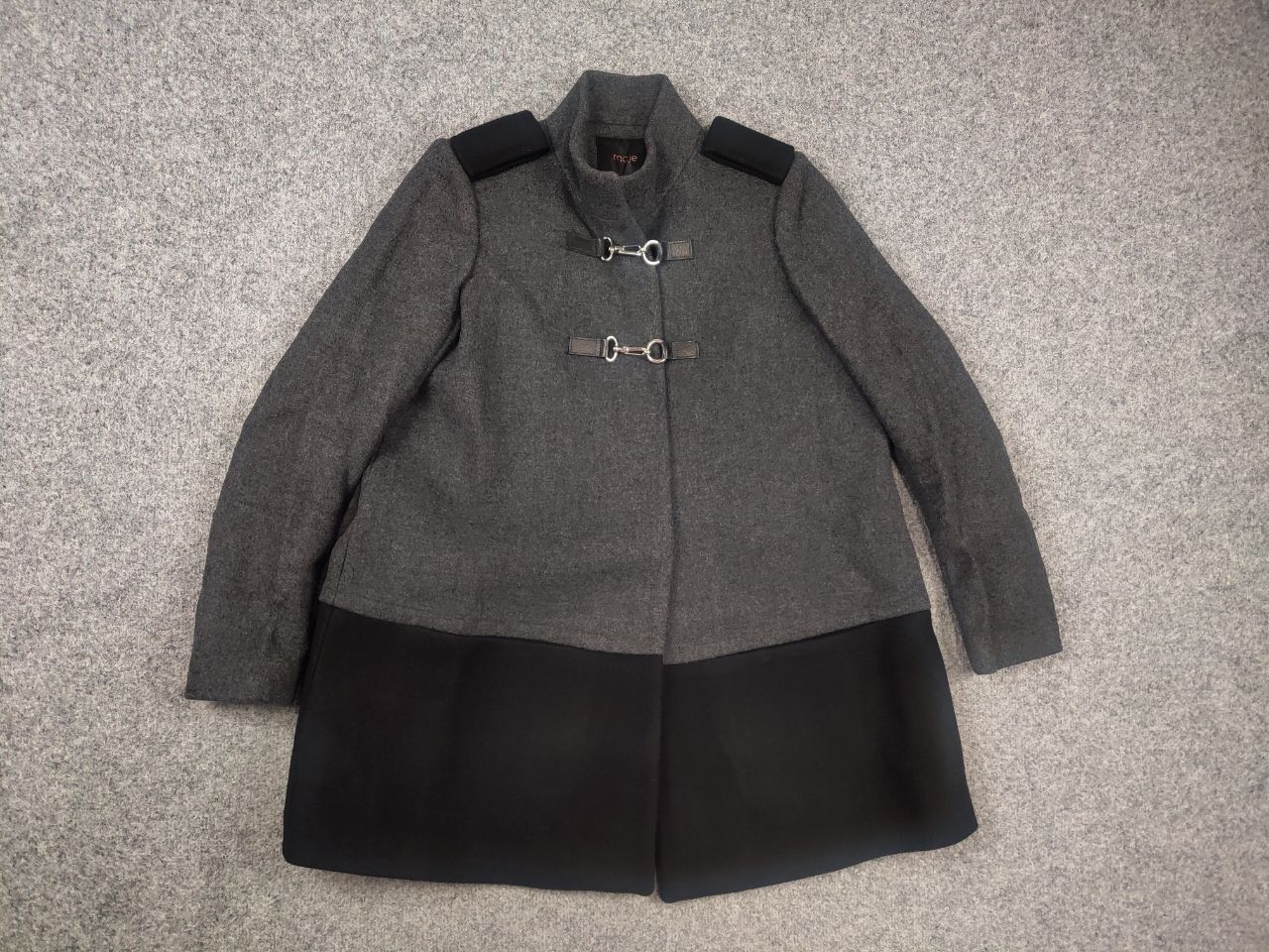 Maje Maje Peacoat Loose-fitting coat textured wool blend Jacket Size M / US 6-8 / IT 42-44 - 2 Thumbnail