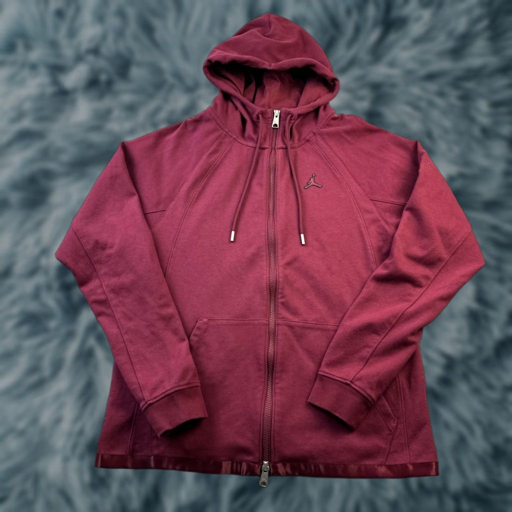 Jordan Brand Jordan Hoodie Mens Small Red Full Zip Logo Embroidered Sweatshirt Fleece Essentials Warm Up Size US S / EU 44-46 / 1 - 1 Thumbnail
