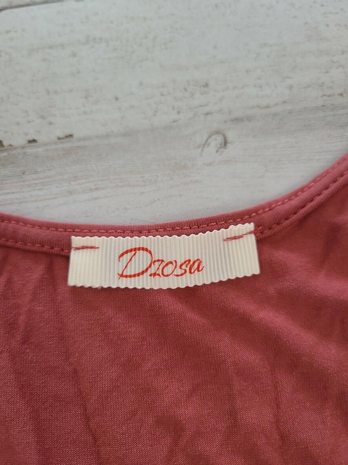 Designer Diosa Tank Top Small Pink Fringe Boho Hippie stretch Size S / US 4 / IT 40 - 2 Thumbnail