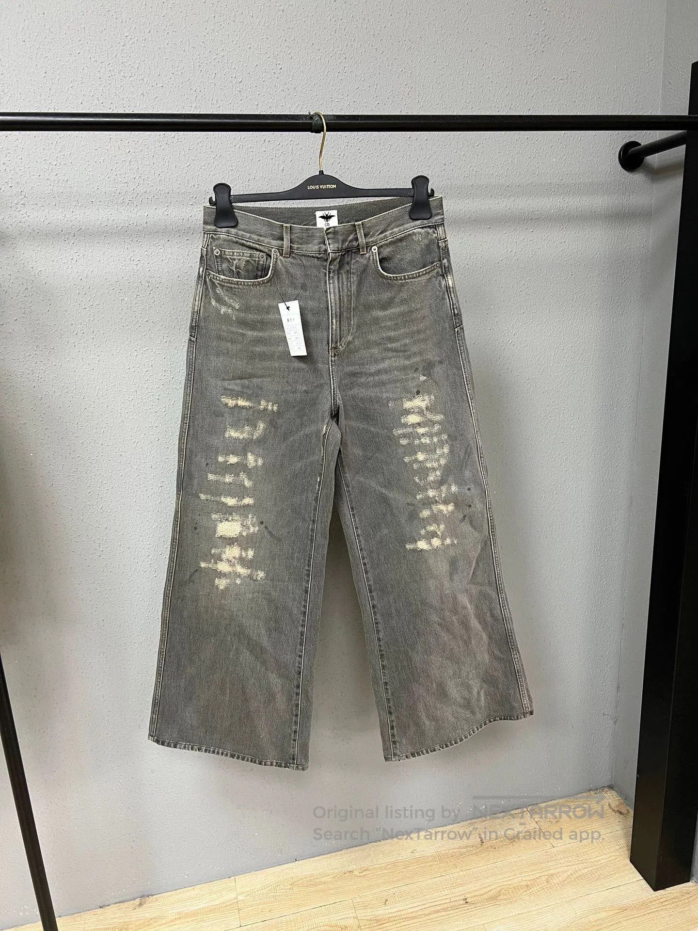 Dior Dior Distressed Wide-Leg Jeans. Size 37" - 1 Thumbnail