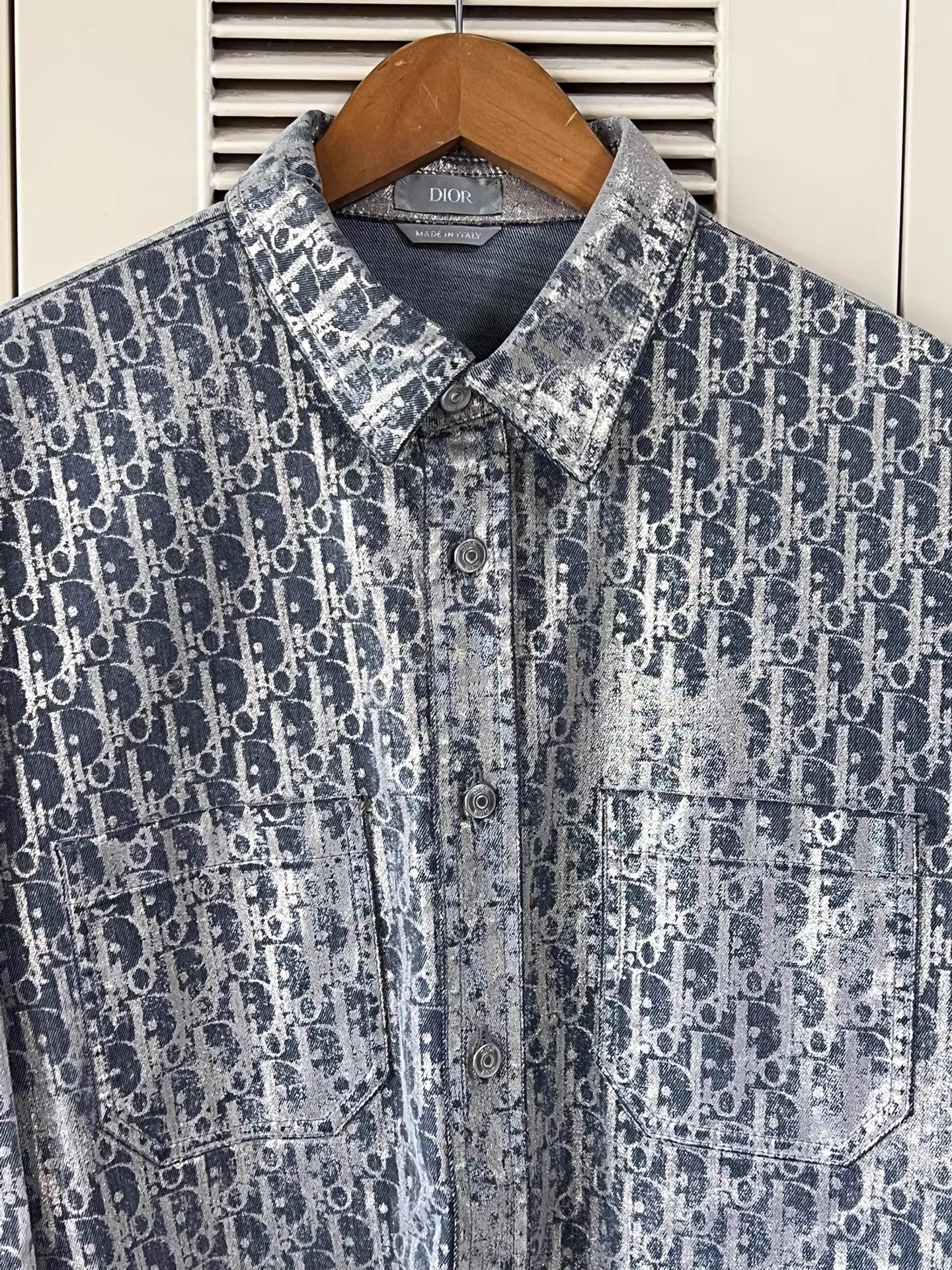 Dior Dior Men's Long Sleeve Shirt 42 Dior Logo Print Size US XXL / EU 58 / 5 - 3 Thumbnail