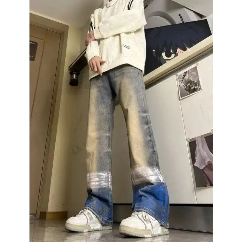 Japanese Brand Retro loose high street gradient jeans Size US 32 / EU 48 - 2 Thumbnail