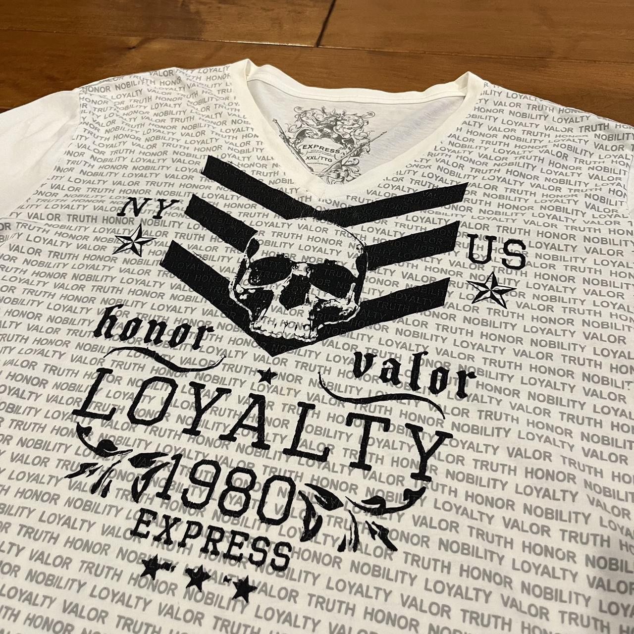 Express Express Skull Graphic Tee/T-Shirt Size XXL / US 16-18 / IT 52-54 - 2 Thumbnail