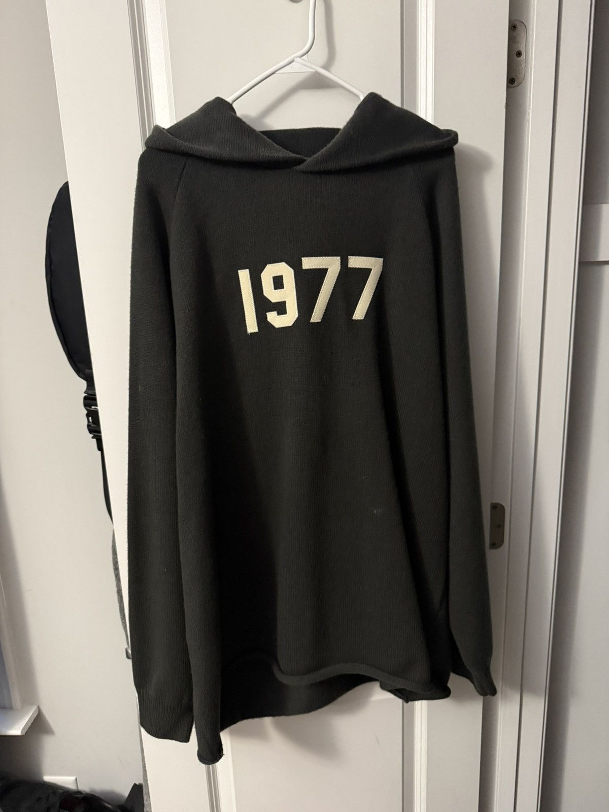 Essentials Knit Hoodie in Black, Men's (Size Xl)