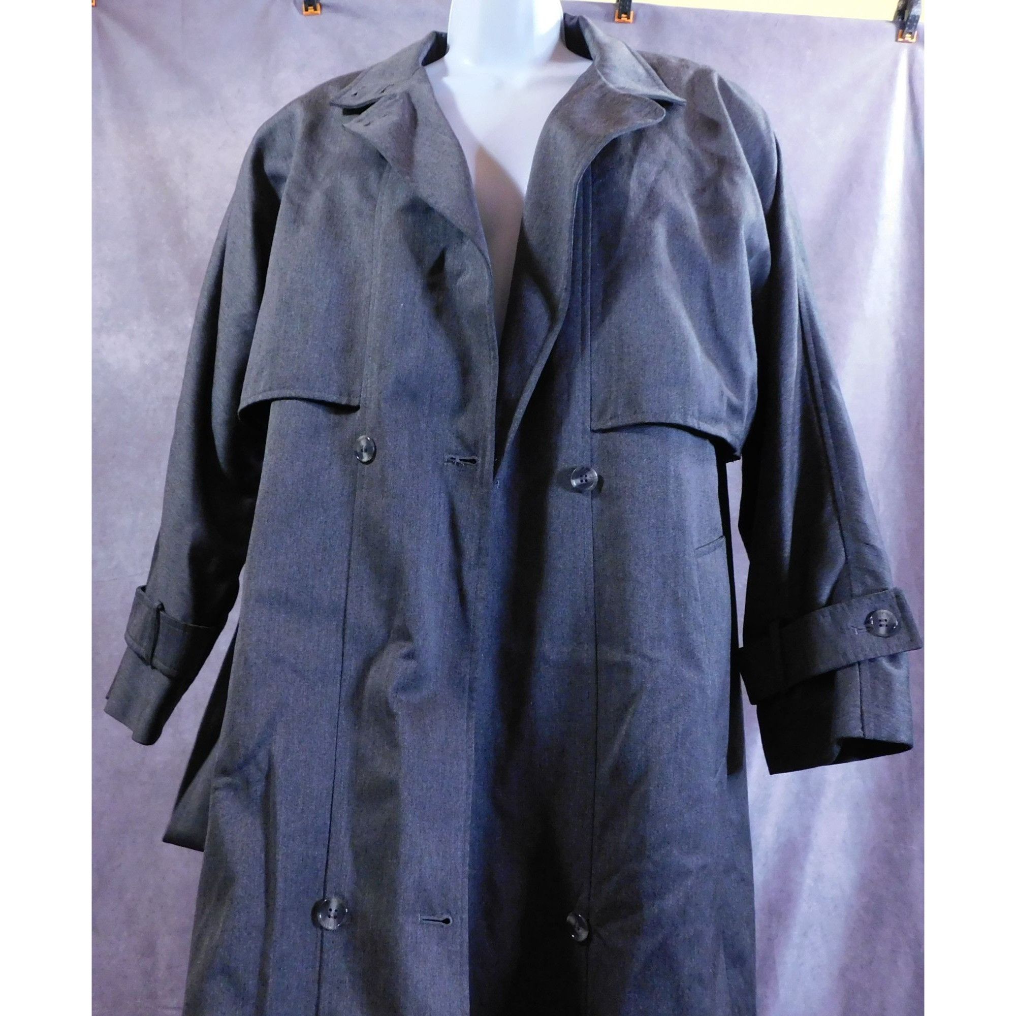 Other Vintage J.G. Hook Men's Grey Overcoat Size US XL / EU 56 / 4 - 5 Thumbnail
