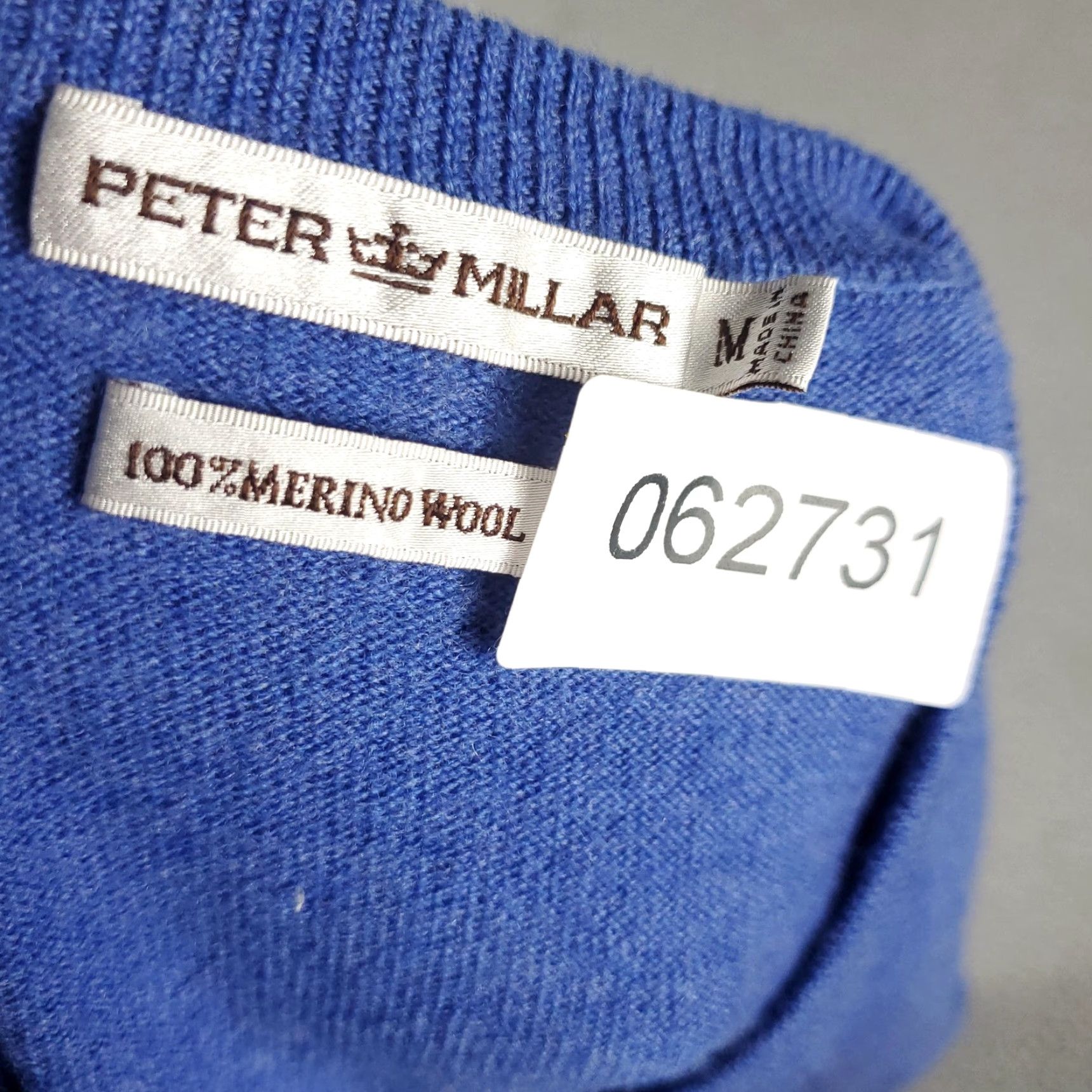 Peter Millar VINTAGE Peter Millar Sweater Mens Medium Knit Wool V-Neck Golf All Seasons Blue Size US M / EU 48-50 / 2 - 7 Thumbnail