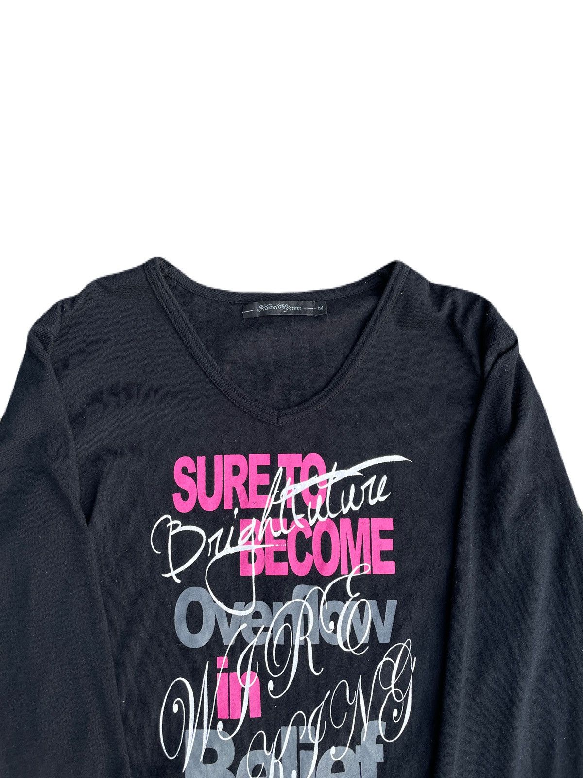 If Six Was Nine 2000s Japanese archive Vkei Poem V-neck Long Sleeve Tee Y2K Size US S / EU 44-46 / 1 - 5 Thumbnail