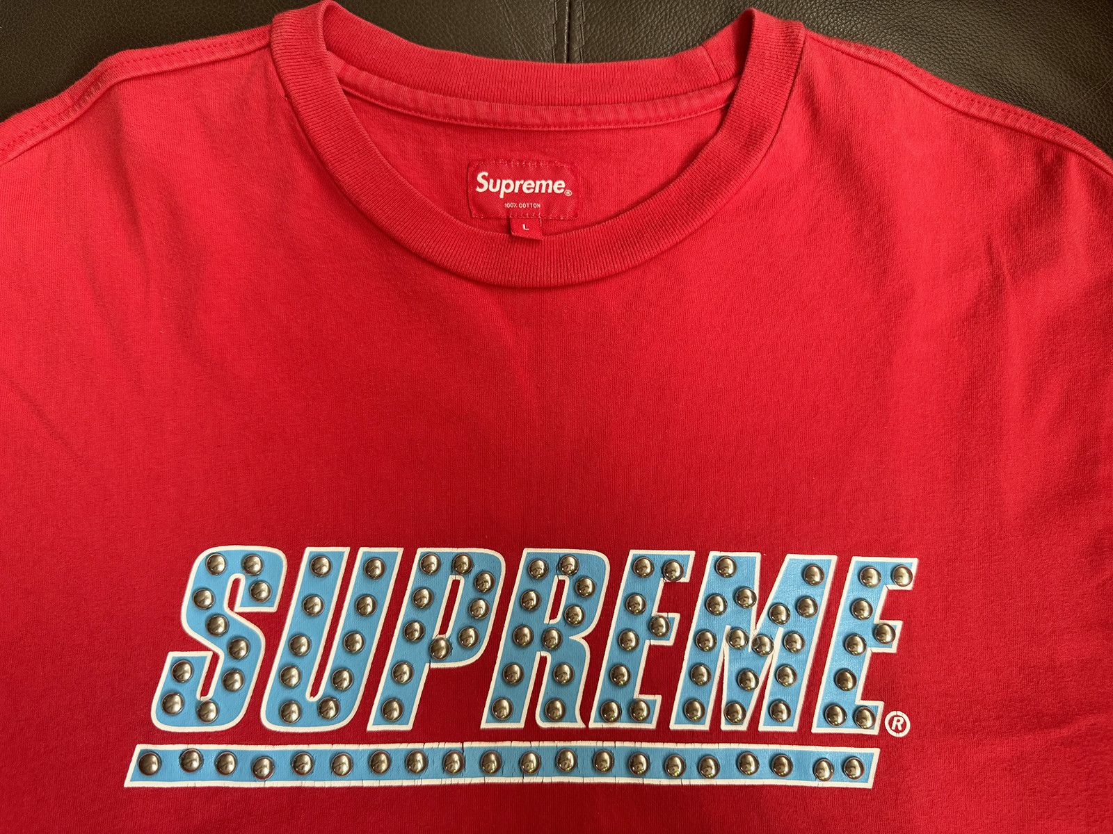 Supreme Supreme studded logo red LS sweatshirt Large Size US L / EU 52-54 / 3 - 2 Thumbnail