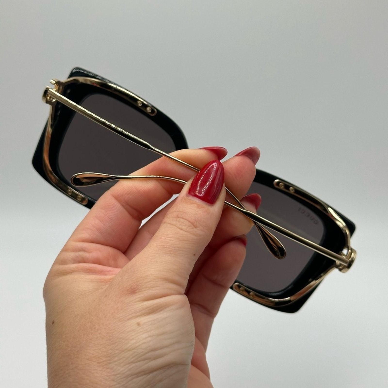 Gucci GUCCI Sunglasses GG1567SA 001 Black Gold Grey New Authentic Size ONE SIZE - 10 Thumbnail
