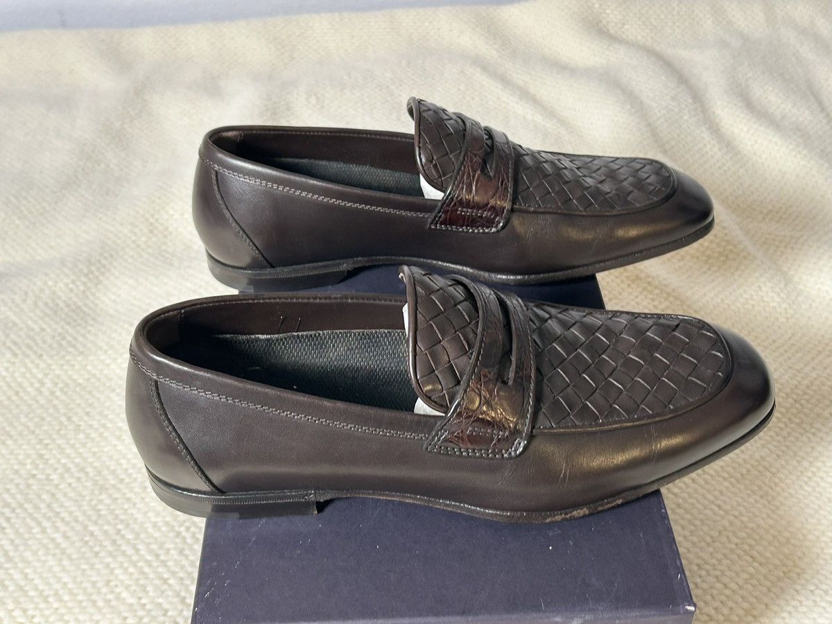Bottega Veneta 2000s Vintage Bottega Veneta Intrecciato Leather Loafers Size US 7.5 / EU 40-41 - 4 Thumbnail