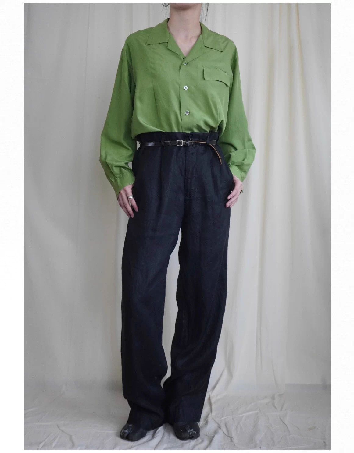 Y's Y'S by Yohji Yamamoto 2001SS Silk Green Shirt 9/10 Pocket Size US M / EU 48-50 / 2 - 2 Thumbnail